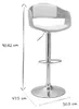 Miliboo - Design-Barhocker höhenverstellbar aus weißem Produktbild-Vorschau 7