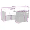 5-tlg. Garten-Sofagarnitur - mit Kissen Schwarz Poly Rattan Produktbild-Vorschau 3