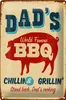 Blechschild Retro 20x30cm dad`s world famous BBQ grillin Produktbild-Vorschau 2