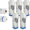 A set of shower water filters arranged on a white background. The filters are cylindrical with a showerhead graphic printed on them. Produktbild-Vorschau