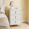 SoBuy Nachttisch FBT115-L-E-W im Schlafzimmer mit Lampe und Ladegerät Produktbild-Vorschau