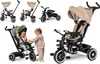 A collage of images showing a Lorelli Tino 360 trike in different configurations and with children using it. Produktbild-Vorschau