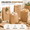 50x kraftové papierové vrecká udržateľné hnedé vrecká 21 x Náhľad obrázku produktu 5