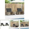 The Living Store Sonnenliegen 2 Stk. mit Tisch Grau Poly Produktbild-Vorschau 1
