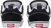 The back view of two black Vans Knu Skool sneakers. Voir les images du produit