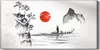 Wohnzimmer-Bild Leinwand Uhr 60x30 Traditionelle japanische Produktbild-Vorschau 1