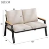 Flieks Gartensofa mit Kissen, Doppelsofa 2-Sitzer-Sofa aus Produktbild-Vorschau 3