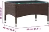 vidaXL Konferenční stolek hnědý 60x40x36 cm polyratan Náhled obrázku produktu 4
