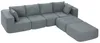 HOMCOM modulaire hoekbank in U-vorm, met een brede, diepe Productafbeelding-voorbeeld 1