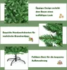A collage of images showcasing different aspects of a Christmas tree, including close-ups of its branches, its base, and descriptive text about its features. Voir les images du produit