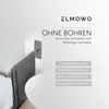 ELMOWO - Edelstahl Handtuchhalter ohne Bohren einarmig in Produktbild-Vorschau 2