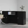 vidaXL Ontvangstbalie, zwart, eikenlook, 200x50x103,5 cm, Productafbeelding-voorbeeld 3