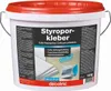 A white plastic bucket with a red lid containing Styropor-kleber (styrofoam adhesive). Produktbild-Vorschau