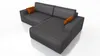 Ecksofa TOR mit Schlaffunktion. Farbe: Graphite. Produktbild-Vorschau 7