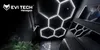 A modern interior with hexagonal LED lights on the ceiling. Náhled obrázku produktu