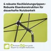 Sekey Sonnenschirm 200 x 125 cm Rechteckig Balkonschirm mit Produktbild-Vorschau 5