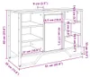 vidaXL Vanity unit hnedý dubový vzhľad 91x35x60 cm Náhľad obrázku produktu 8