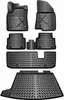 A set of black car floor mats and a trunk liner. Produktbild-Vorschau