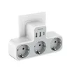 Adaptador múltiple TESSAN con USB para enchufe, con 3 tomas Vista previa de la imagen del producto 1