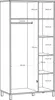 Forte SKELBIT Kleiderschrank 100, schmaler Schrank, Produktbild-Vorschau 6