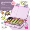 Brotdose Kinder mit Fächern, BPA frei, Lunchbox, Bento box, Produktbild-Vorschau 4
