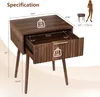 FCH Table de chevet, lot de 2 avec tiroir, torsadée, table Voir les images du produit 3