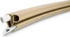 A close-up, studio shot of a tan-colored pool handrail profile with white inserts. Produktbild-Vorschau