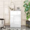 Commode blanche, finition mate ou brillante, avec 4 tiroirs Voir les images du produit 3