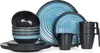 Melamin Camping Geschirr Set 4 Personen Stone Blue + 4 Produktbild-Vorschau 1
