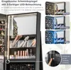 COSTWAY Obrotowa szafka na biżuterię 360°, zamykana szafka Podgląd zdjęcia produktu 3