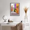 Gerahmtes Poster - Schwarzer Rahmen - Sommer Straße Haus - Produktbild-Vorschau 6