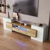 Sweiko Meuble TV élégant, lowboard.blanc brillant, 200 cm, Voir les images du produit 4