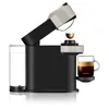 A Nespresso Vertuo Next coffee machine with a water tank, a coffee capsule, and a cup of coffee. Produktbild-Vorschau