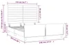 vidaXL Rám postele bez matrace tmavě hnědý 140x200 cm látka Náhled obrázku produktu 6