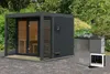 Karibu Saunahaus Außensauna Gartensauna ARES 3 anthrazit Produktbild-Vorschau 2