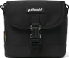 A black Polaroid camera bag with a rainbow stripe detail and a clear buckle. Podgląd zdjęcia produktu