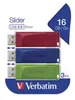 USB 2.0 stick, 16GB, schuifmechanisme, rood-blauw-groen, Productafbeelding-voorbeeld 1