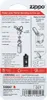 The back of a Zippo product package showing instructions and diagrams. Podgląd zdjęcia produktu