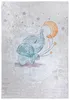 A cartoon illustration of a baby elephant reaching for the moon and stars. Náhled obrázku produktu