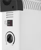 Close-up view of the control panel of a white electric heater. Produktbild-Vorschau