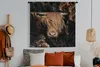 MuchoWow® Wandteppich Wandbehang Schottisches Hochlandrind Produktbild-Vorschau 4