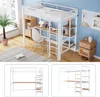 Flieks Etagenbett 90x200cm mit Schreibtisch, Hochbett Produktbild-Vorschau 4