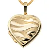 JOBO Medaillon Herz 585 Gold Gelbgold teilmattiert Produktbild-Vorschau 1