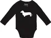 Huuraa Baby Body Dackel Silhouette 74 Black  Baumwolle Produktbild-Vorschau 1