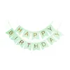 Girlande Happy Birthday, Grün, mit goldenen Buchstaben Náhled obrázku produktu 1