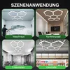 5er-Pack Hexagon LED Deckenleuchte Größere, 220W LED Produktbild-Vorschau 7