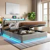 ProximaX Il letto 160x200 cm rivestito in velluto grigio è Anteprima dell’immagine prodotto 3
