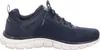 A side view of a navy blue Skechers athletic shoe with a white sole. Anteprima dell’immagine prodotto