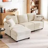 Merax Ecksofa, mit Schlaffunktion, L-Form 3-Sitzer-Sofa mit Produktbild-Vorschau 4