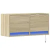 vidaXL TV-Wandschrank mit LED-Beleuchtung Sonoma-Eiche Produktbild-Vorschau 3